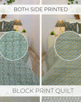 Handcrafted Block Printed Cotton Quilts – Medium Weight Warmth & Elegance