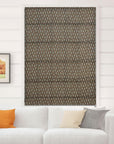 Handmade Block Printed Roman Blind in Thick Linen Boho Brown & Gray Floral Window Shade – TULSI BUTI