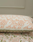 Floral bedding India, Printed cotton flat sheet, Boho chic bedding cotton, Nature printed bed linens, Soft cotton shams, Farmhouse floral bedding.