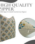 Handmade Floral Green Accent Cushion Cover - Diwali Flower