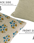 Handmade Floral Green Accent Cushion Cover - Diwali Flower