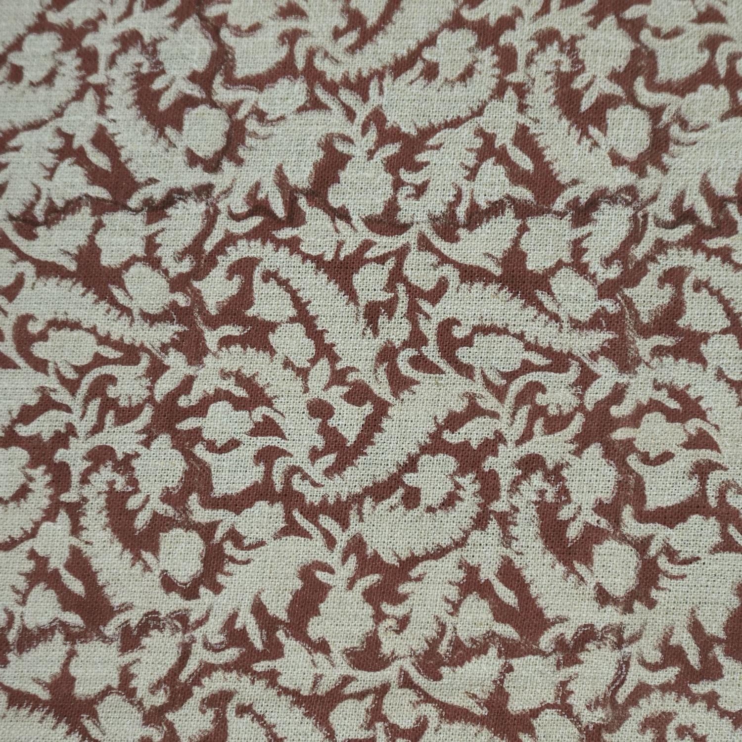 Floral Block Printed Thick Linen Roman Shade Blackout Window Blinds Decorative - Black Forest