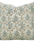 Designer Floral HandBlock Printed Linen Cushion Wrap/Cases - Vishal Pushpa