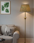 Handmade Block Printed Lamp Shade in Pure Linen - Kamal Dutta Design in Gray