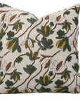 Hand Block Print Cotton Linen designer pillow cover- Shivri - Fabdivine