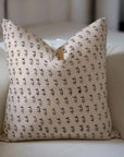 Block Printed Duck Canvas Pillow Cover - Trimab