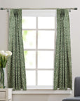 Floral Block Print Window Curtains - Valance Treatments - Himachal