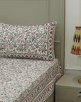 Floral patterned bedspread Hand block printed bedding, Indian block print bedsheets, Floral print cotton bedsheet