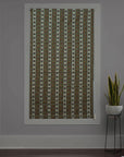 Linen Blend Roman Shade Block Printed Floral Window Blind Handmade Roller Shade - LAXMI