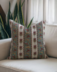 Timeless Bohemian Handmade Floral Printed Laxmi Red Cushion Case - Viscous Linen Charm