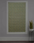 Hand Block Printed Floral Linen Window Valance Blackout Roman Shade - HIMACHAL