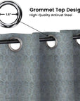 Linen Blackout Grommet Curtain Panel - Custom Block Printed Designer Fabric - Super star