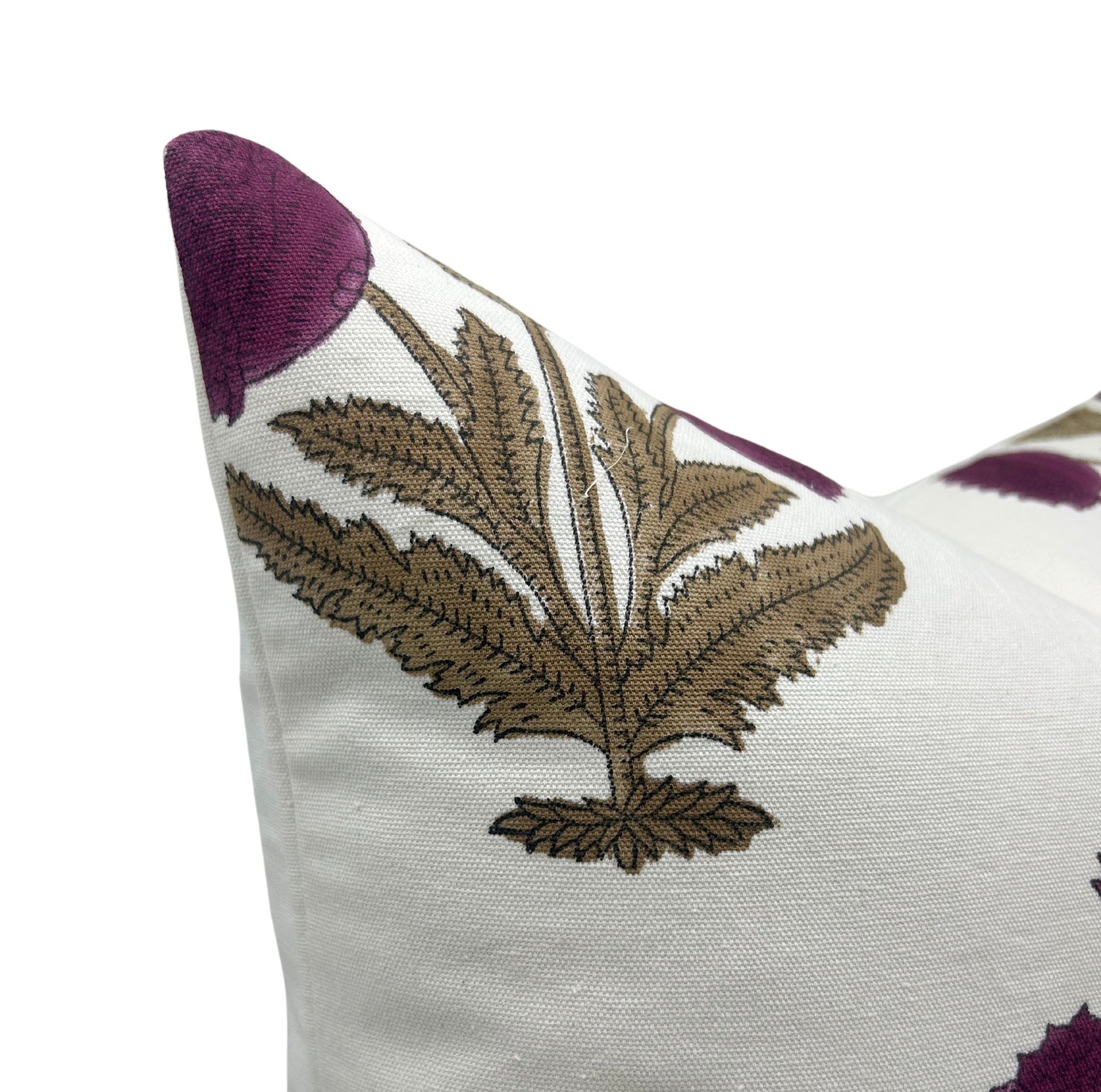 Thick cotton white pillow cover for sofa, couch, or bed - Badshah - Fabdivine