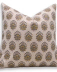 Designer Hand Block Printed Duck Canvas Cotton Throw Pillow Cover - BHEESHMA - Fabdivine