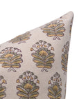 Designer Hand Block Printed Duck Canvas Cotton Throw Pillow Cover - BHEESHMA - Fabdivine
