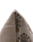 Designer Hand Block Printed Duck Canvas Cotton Throw Pillow Cover - BHEESHMA - Fabdivine