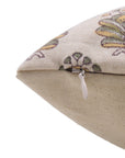 Designer Hand Block Printed Duck Canvas Cotton Throw Pillow Cover - BHEESHMA - Fabdivine
