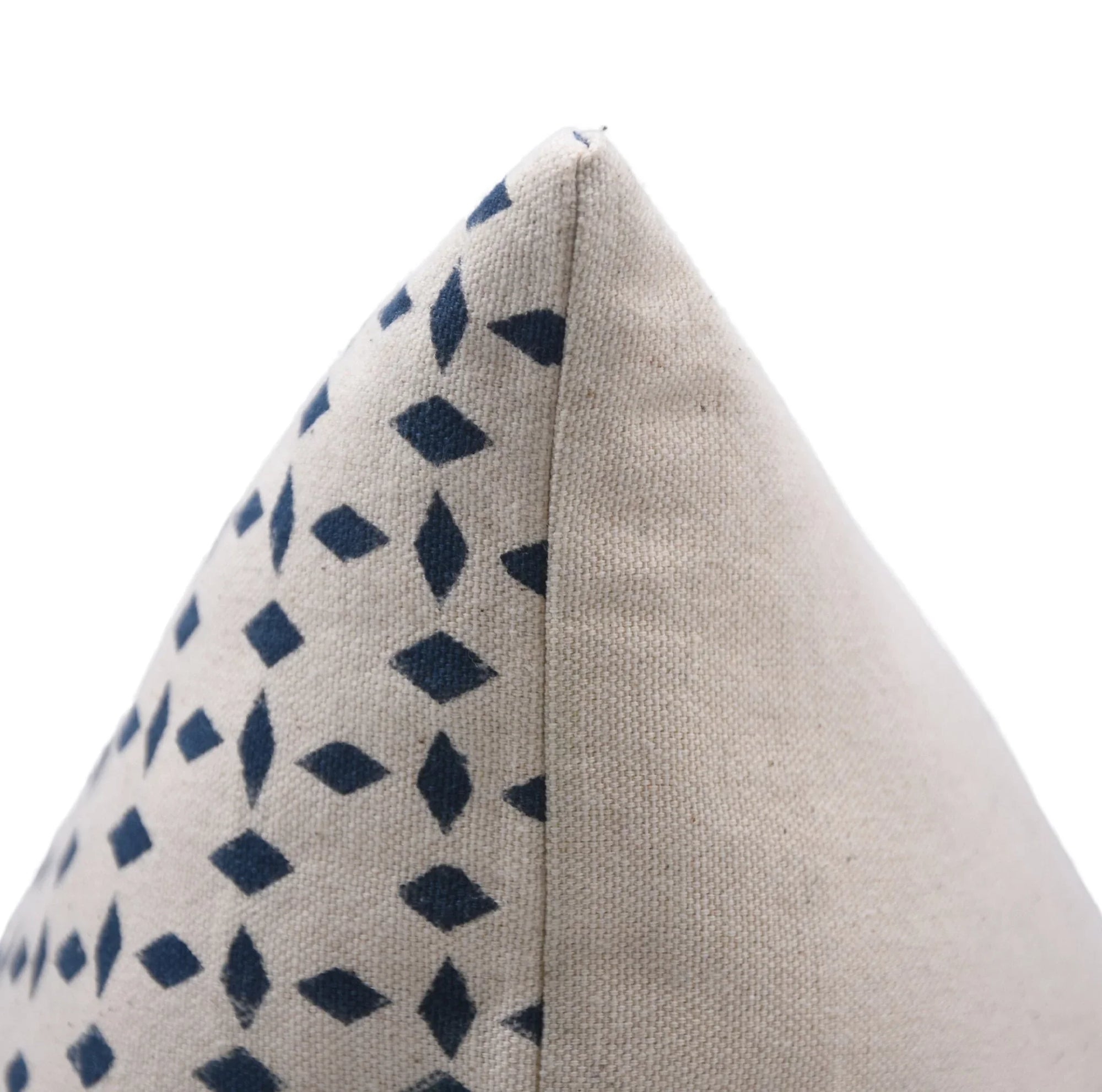 Throw Pillow Cover –Designer Collection of Hand Block Print Duck Canvas Cotton- DIAMOND - Fabdivine