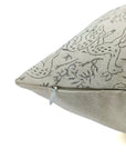 Throw Pillow Cover –Designer Collection of Hand Block Print Duck Canvas Cotton- FOREST DEER - Fabdivine