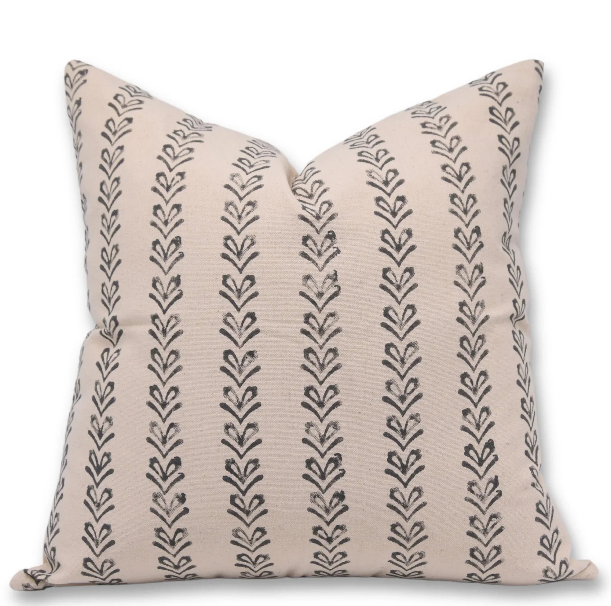 Block print pillow cover for sofa or bed made from Duck Canvas Cotton with a tribal design. - Fabdivine