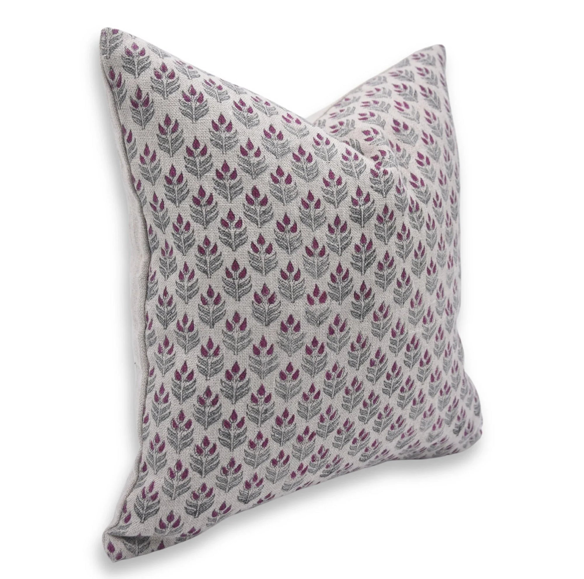 Throw Pillow Cover –Designer Collection of Hand Block Print Thick Linen- ALIA - Fabdivine