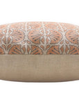 Block print Heavy Linen Pillow Cover - BIJHNI RUST - Fabdivine