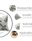 Throw Pillow Cover –Designer Collection of Hand Block Print Thick Linen- GULAB - Fabdivine