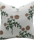 Throw Pillow Cover –Designer Collection of Hand Block Print Thick Linen- GULAB - Fabdivine