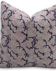 Block print Pillow cover for sofa, couch or bed- heavy linen- KAMAL DUTTA - Fabdivine