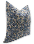 Square/Lumber block print pillow cover- thick linen- KAMAL DUTTA - Fabdivine