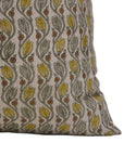 Thick linen boho pillow cover with block print design - KER SANGRI - Fabdivine