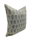 Thick Linen block print designer boho pillow/cushion cover- KHAJUR BUTTA - Fabdivine