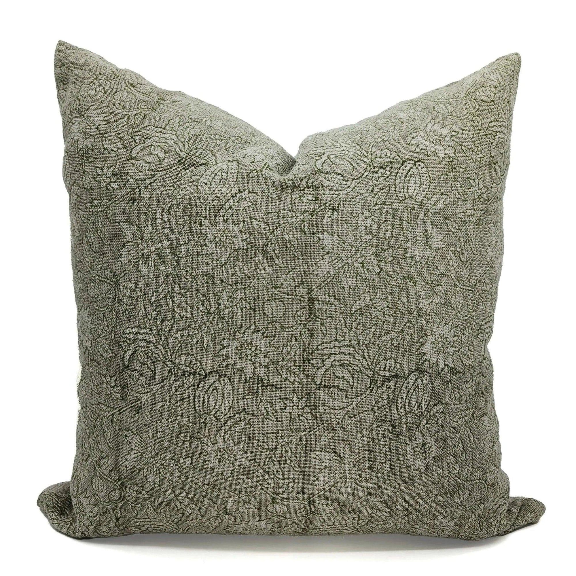Square/Lumber block print pillow cover- Thick Linen - MANIKARNIKA - Fabdivine