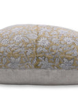 Throw Pillow Cover –Designer Collection of Hand Block Print Heavy Linen- MANIKARNIKA - Fabdivine