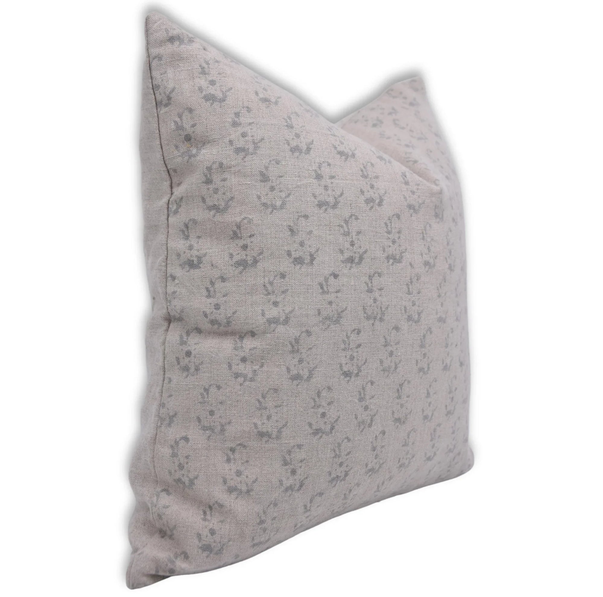 Thick linen block print pillow cover for sofa, couch, or bed - PATJHAD - Fabdivine