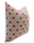 Square/Lumber block print pillow cover- thick linen- RAAJ BHOG - Fabdivine