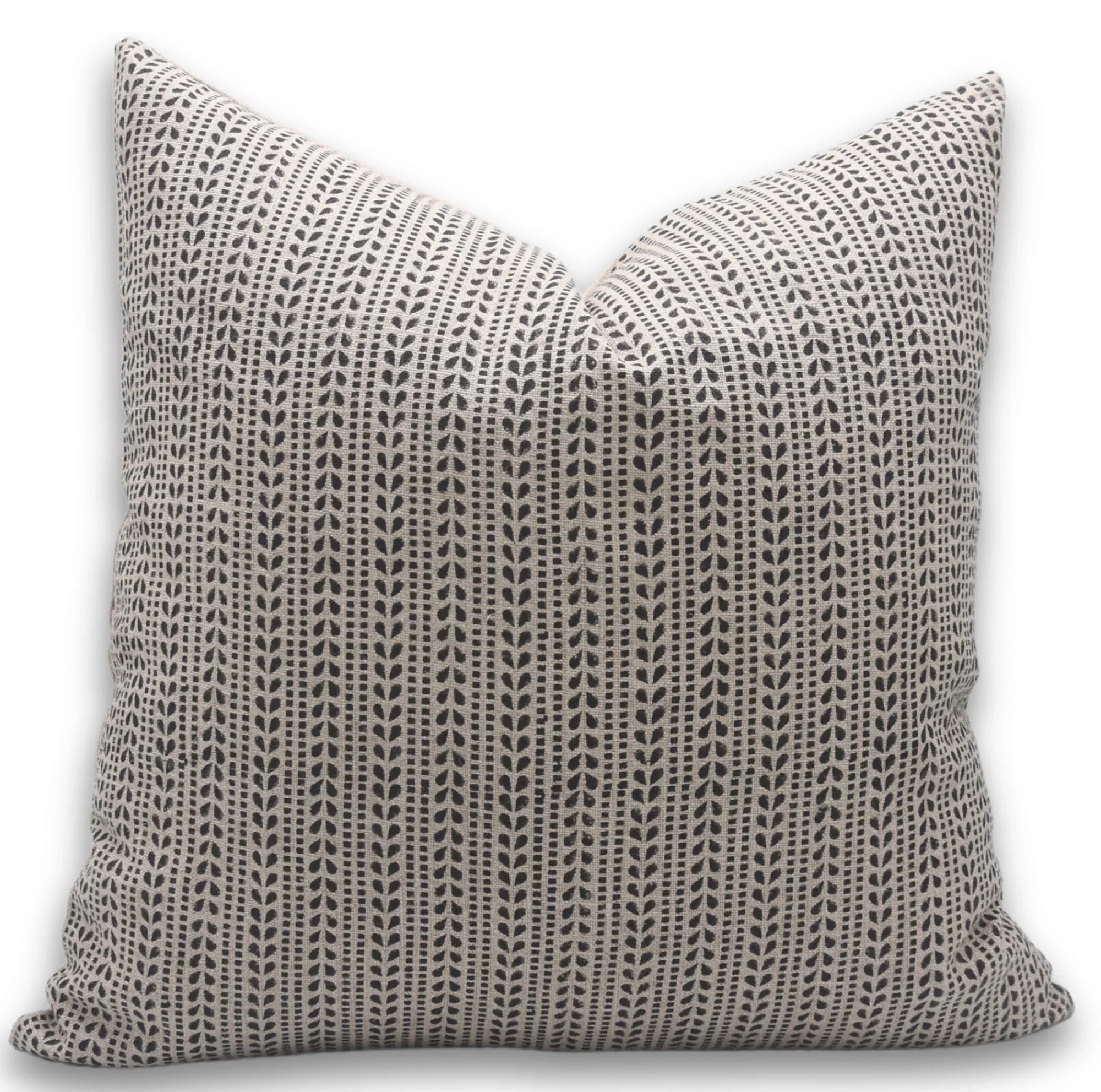 Block print Heavy Linen Pillow Cover - RATANBEL - Fabdivine