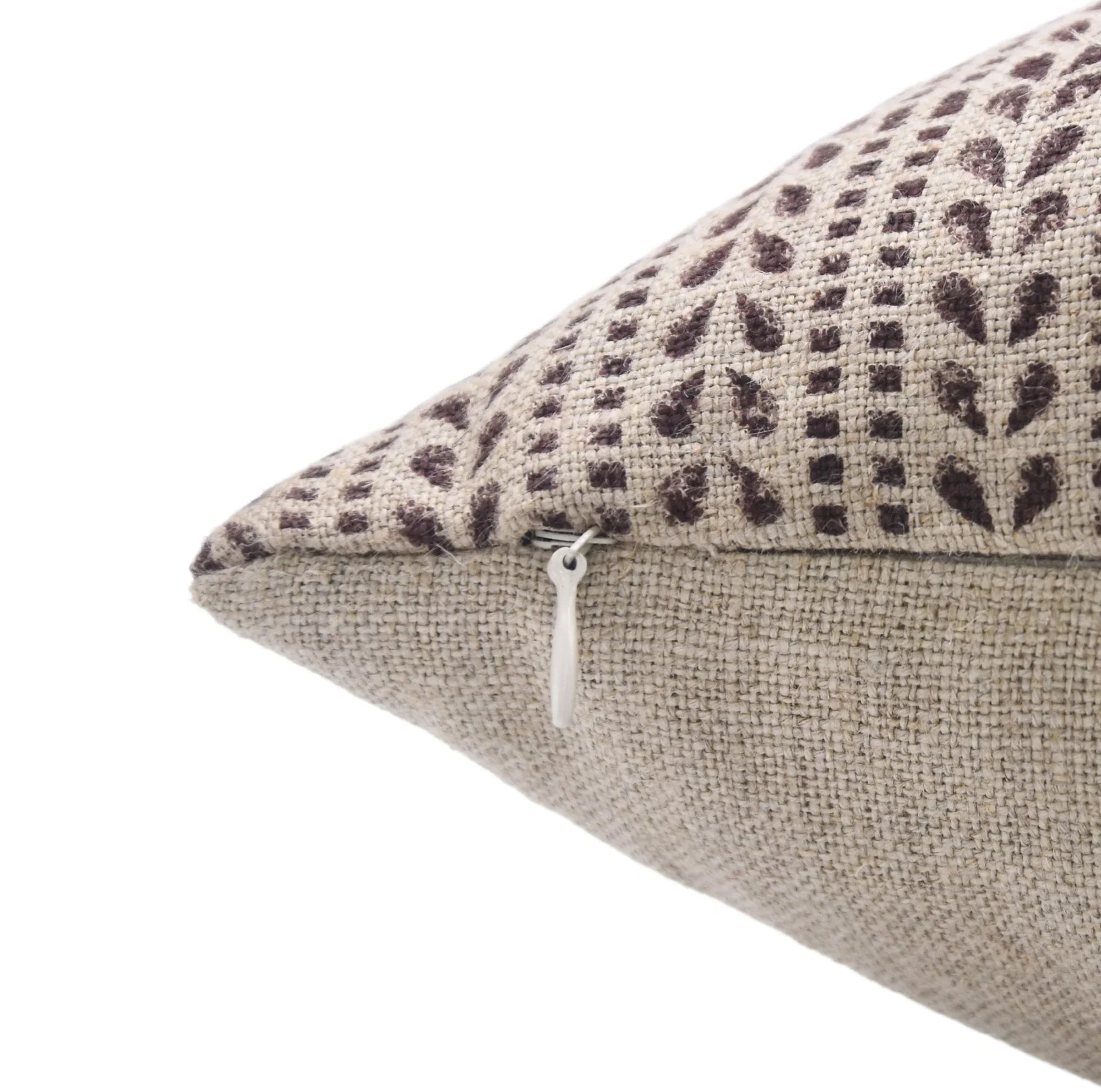 Block print Heavy Linen Pillow Cover - RATANBEL - Fabdivine