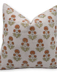 Hand Block Print thick/heavy linen designer pillow cover- RISHI - Fabdivine