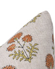 Hand Block Print thick/heavy linen designer pillow cover- RISHI - Fabdivine
