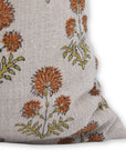 Hand Block Print thick/heavy linen designer pillow cover- RISHI - Fabdivine