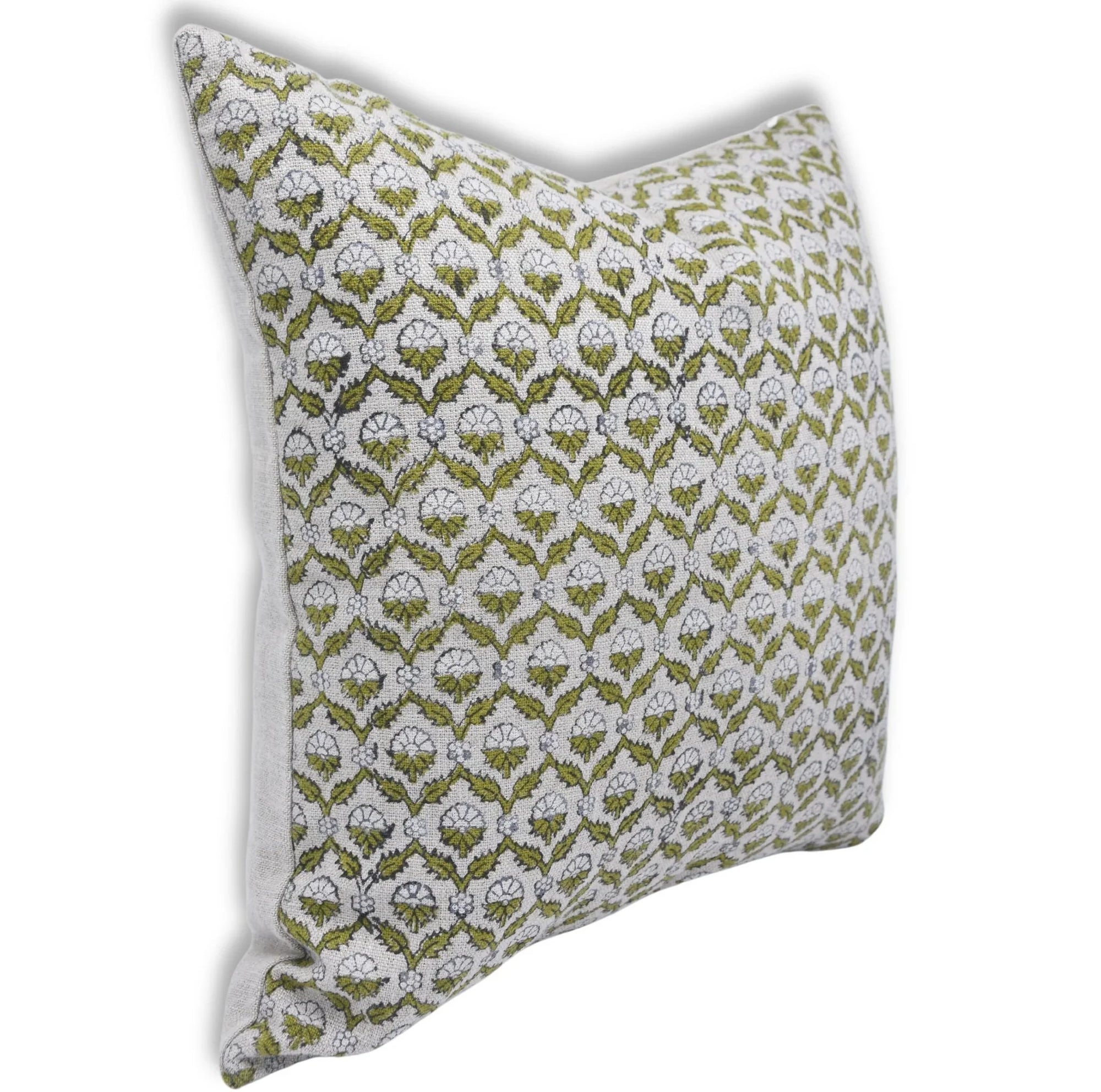 Throw Pillow Cover –Designer Collection of Hand Block Print Thick/Heavy Linen- SHEHNAAZ - Fabdivine
