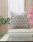 Hand Block Print heavy linen designer pillow cover- TRAFFIC LIGHT - Fabdivine