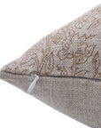 Square/Lumber block print pillow cover- thick/heavy linen- VISHV JAAL - Fabdivine