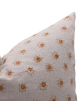 Throw Pillow Cover –Designer Collection of Hand Block Print Pure Linen- HAPPY BLOOM - Fabdivine