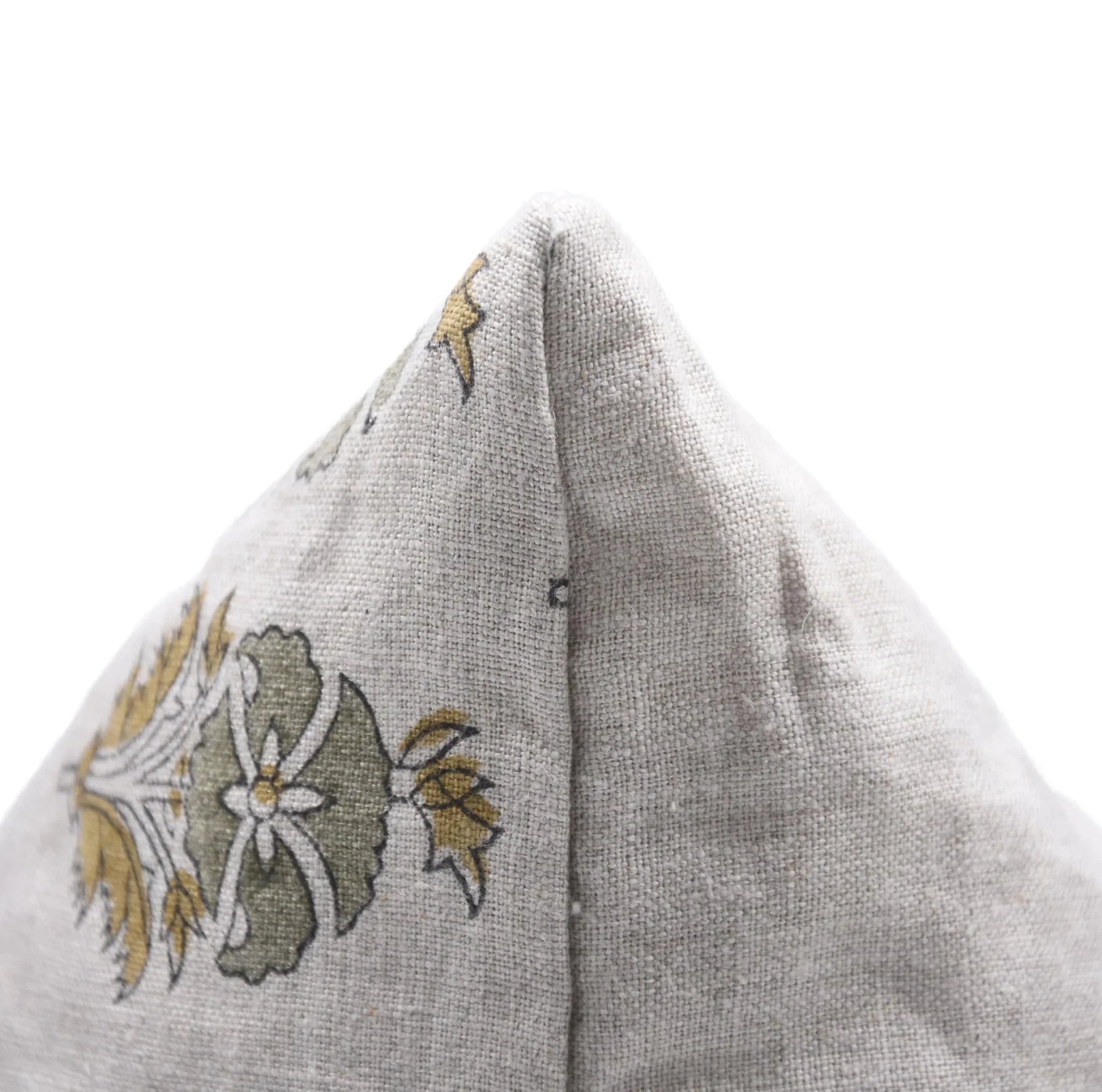Block print Pillow cover for sofa, couch or bed- Pure Linen - MOR MUKUT - Fabdivine