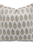 Block print Pillow cover for sofa, couch or bed- Pure Linen - MOR MUKUT - Fabdivine
