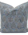 Pure Linen block print designer boho pillow/cushion cover- NEEL GAGAN - Fabdivine