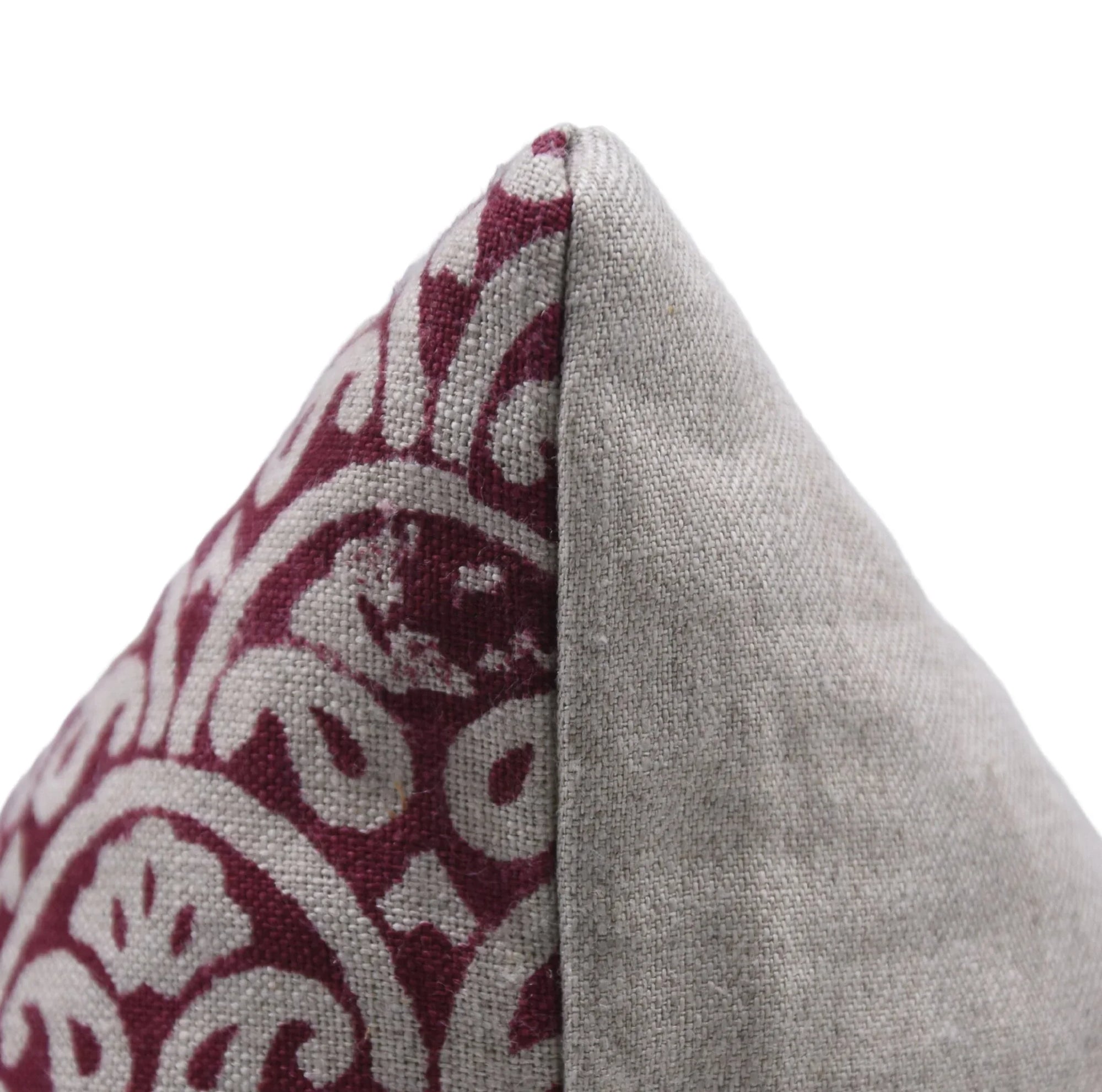 Throw Pillow Cover –Designer Collection of Hand Block Print Pure Linen- SHATRU - Fabdivine