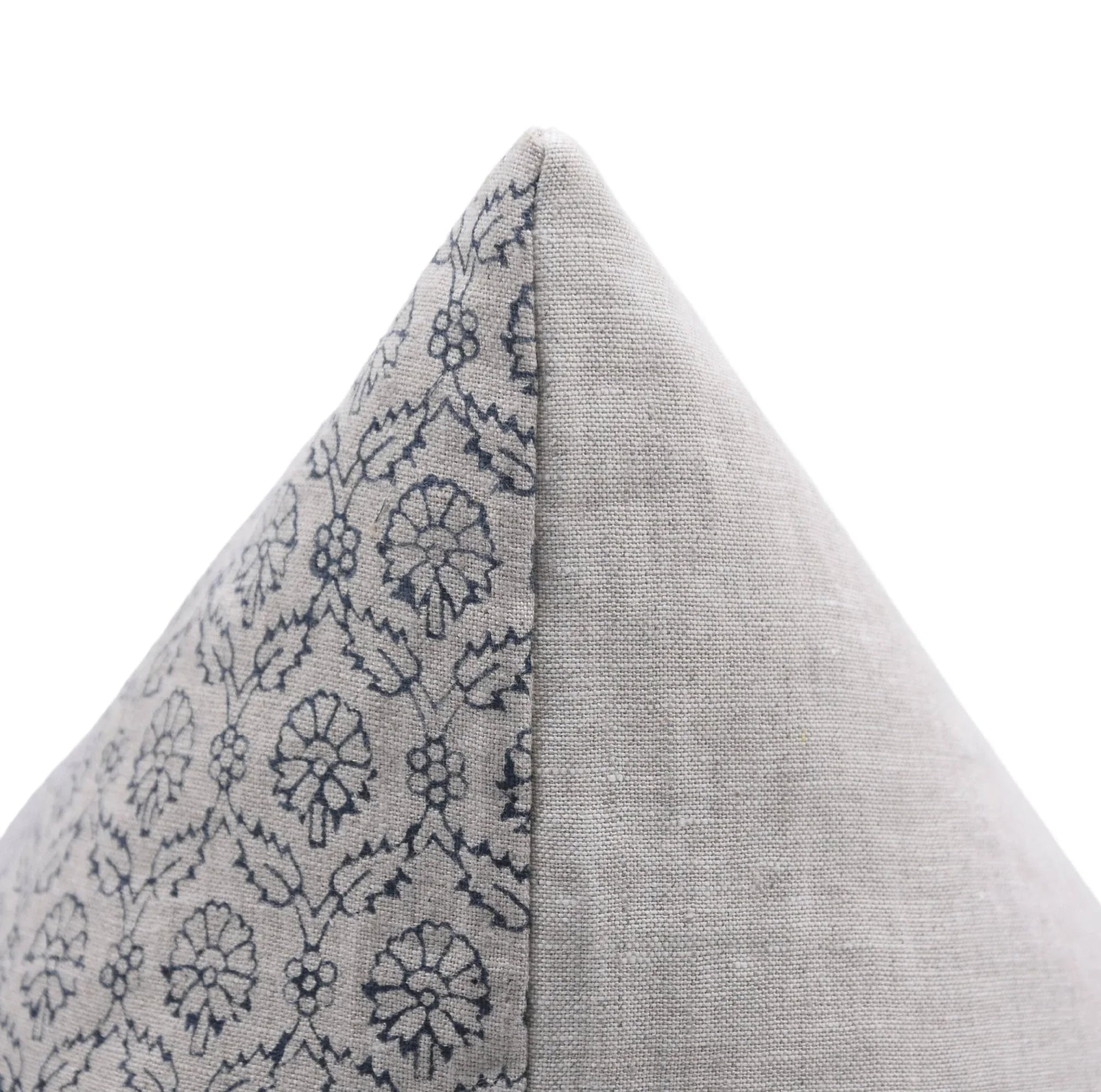 Block Print Pure Linen Pillow Cover - SHEHNAAZ - Fabdivine